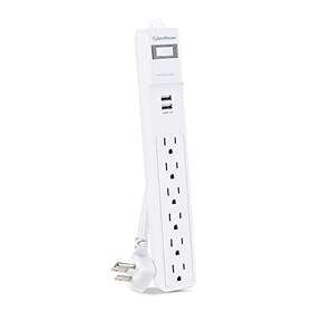P606urc2 Cyber Power Systems Cyberpower Surge Protector 500j/125v 15a 6 Outlets 2 Usb Charging