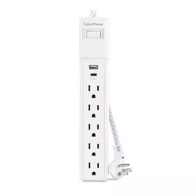Cyberpower 313025976954 5-outlet 1 Usb-a Usb-c Surge Protector With 4 Ft. Cord