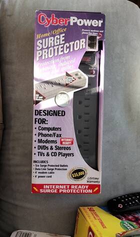 1875 Cyberpower 649532706501 6-outlet Surge Protector Watts 15amp New In Package