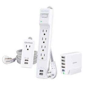 Cyberpower 649532932306 Power And Charge 3-pack Usb Chargers Surge Protector