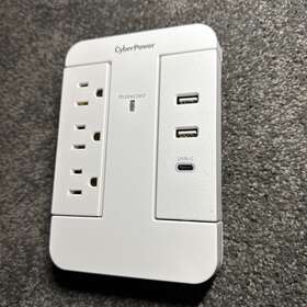 P3wsuc Cyberpower 649532932481 2 Usb-a 1 Usb-c 3-outlet Wall Tap