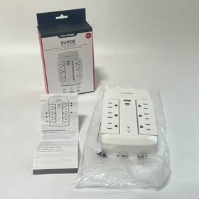 1-usb-c Cyberpower 649532932863 - 6-outlet/1-usb-a/1-usb-c 1500 Joules Wall Surge Protector White