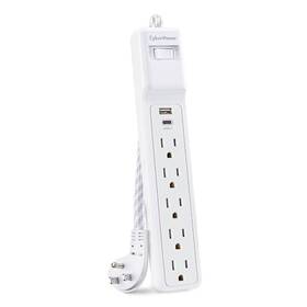P504uc Cyberpower 649532933037 Surge Protector 500j/125v 15a 5 Outlets 2 Usb Charging Ports 4 Fo
