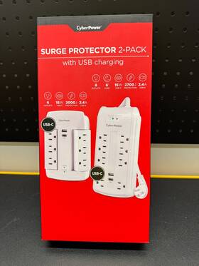 Cyberpower 649532936007 Surge Protector 2-pack With Usb Charging