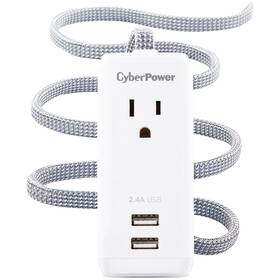 Gc106u Cyberpower Reach And Charge Power Strip 1 Ac Outlet 2 Usb Ports 6-ft. Braided