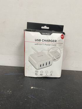 Gc108cez Cyberpower 8ft. Surge Protector With Usb-a/c White