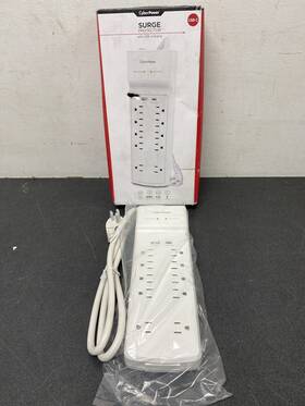 P1004uc Cyberpower 10-outlet Surge Protector With Usb And 4 Ft. Cord White