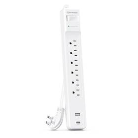 Csp604ucw Cyberpower Systems Home Office Surge Protector With 1500 J Suppression