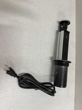 Destin Sp0230-1715 4 Pack - Silver/black Pull-up/pop-up Power Strip
