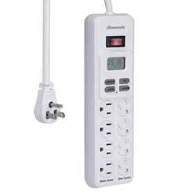 Dewenwils 975821051620 Mechanical Indoor Timer Power Strip With 8-outlets Countdown Flat Plug