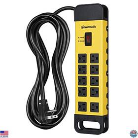 B08btmf73x Dewenwils 10-outlet Metal Surge Protector Power Strip 15ft Cord 1440j Wall Mountable