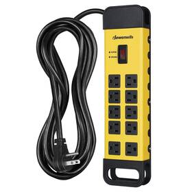 Hou100b Dewenwils 10-outlet Metal Surge Protector Power Strip With 15ft Cord Ul List