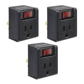 Hous13b Dewenwils Grounded Single Port Power Adapter With On/off Switch 3prong Electrical Plug