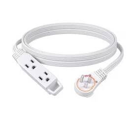 Dewenwils Hrsw10a 10ft. Spt-3 Extension Cord With 3prong Ultra Thin Power Strip White