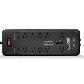 4050 Digital Energy 812376010343 10-outlet Straight Plug Joules Heavy Duty Surge Protector Power Strip 8