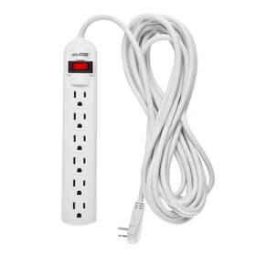 Digital Energy 812376013658 6-outlet Surge Protector Power Strip With 25 Foot Long Extension Cord White F