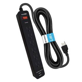 Digital Energy 812376015195 6-outlet 2 Usb 1050 Joule Surge Protector Power Strip With 1