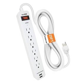 It-dzpj-102402 Digital Energy 6-outlet 2 Usb 1050 Joule Surge Protector Power Strip With
