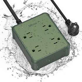Diivoo 723592939670 Outdoor Power Strip Weatherproof Waterproof Surge Protector