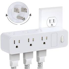 Ad960 Dingyi Outlet Extender With 9 Ac Outlets Splitter 360 Rotating Plug 3