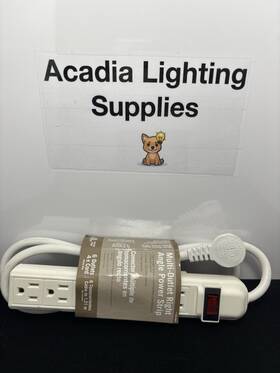 335-884 Distributed By Home Depot Multi Outlet Right Angle Power Strip 6 Outlets 4ft Cord 15a/125v 1875w