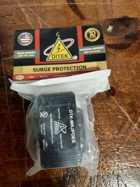 Ditek 782980519863 Shielded Poe Surge Protector Rj45 Connection Dtk-mrjpoes