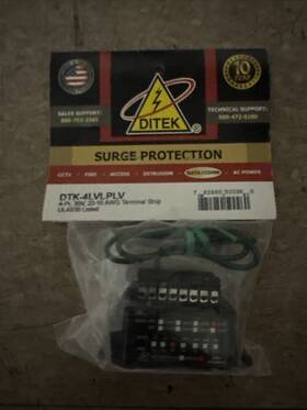 Dtk-1lvlplv Ditek Dtk1lvlplv Corp 1 Pair - 30v- Terminal Strip 16-22 Awg