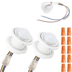 Jk-us-542a Dkardu 2 Pcs Pir Motion Sensor Light Switch Adjustable 110-240v Human Body Activated