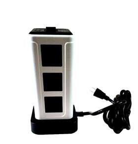 Tp-vf-4u12s Dodocool Power Strip Tower 12 Ac Outlets1625w Surge Protector With 4 Usb Ports
