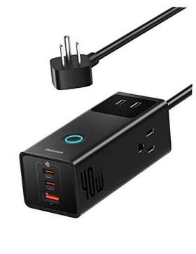 Ccgan40-3acs Dongguan Opaqi Electronic Technology Co. Ltd. Power Strip Surge Protector 1200j - Pd40w Usb C Charger Extension Pd40w-black