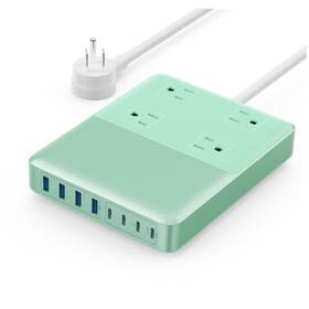 Hx-p18 Dongguan Yuanhaoxun Technology Co. Ltd 135w Charging Station Usb C Power Strip 6-in-1 Gan Charger Block A-black