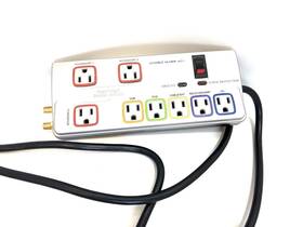 Dx-pc101 Dynex 8 Outlet Home Theater Av Power Strip Surge Protector Color Coded
