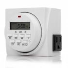 E218111 Unbranded Weekly Digital Time Dual Outlet Timer Programming