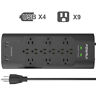 E3-089 Powrui Power Strip Surge Protector Circuit Breaker Ac Outlets Usb E3-089 Powrui Power Strip Surge Protector Circuit Breaker Ac Outlets Usb