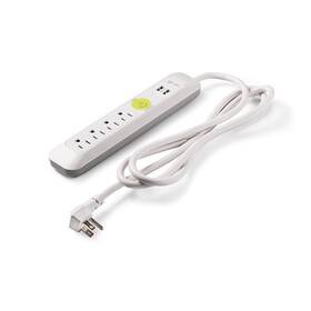 Easylife Tech 843741100277 0-2628 Power Strip Surge Usb 2 Usb/4 Outlet S 6 Ft. White