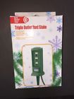 Ec27297g North American Cord Cable Triple Outlet Yard Stake