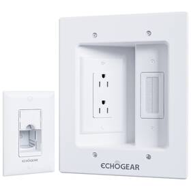 Egav-cmiwp2u-w1 Echogear Tv Cord Hider For Wall Mounted With 2x Ac Outlets And Usb-a Ports