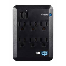 Pb-62s Elac - Protek 6 Outlet Wall Surge Protector