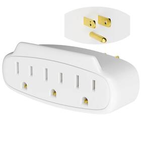 Ecps-ad-jc13 Elecan 3 Prong Power Strip 3-outlet Extender Wall Charger Space Saving In 1 Multi