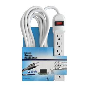 Pd-bl-215002-wt Electriduct 6-outlet Surge Protector Power Strip 6ft Extension White