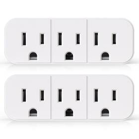 5504-wh2 Elegrp Triple Outlet Extender 3-prong Grounded Wall Tab Multiple A