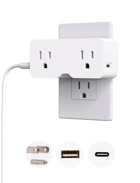 Elegrp 957064538137 Usb Wall Outlet Extender Multi Plug Splitter With 21w C And A Elegrp 957064538137 Usb Wall Outlet Extender Multi Plug Splitter With 21w C And A