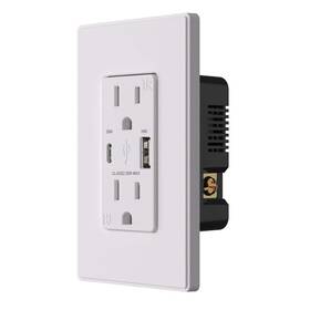 Er20wac15-0106 Elegrp 20w Usb Wall Outlet With Type A And C Ports For Power Delivery 6