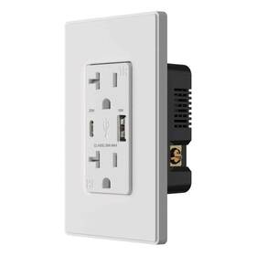 Er20wac20-0101 Elegrp 20w Usb Wall Outlet With Type A And C Ports For Power Delivery Quick Charge