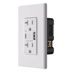 Er20wac20-0106 Elegrp 20w Usb Wall Outlet With Type A And C Ports For Power Delivery 6
