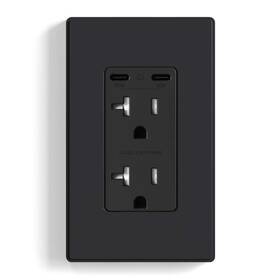 Er65wcc20-0201 Elegrp 65-watt Dual Usb C Receptacle For Laptop Power Delivery 20 Amp Wall With