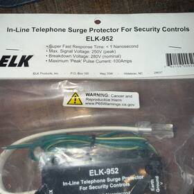 Elk-952 Elk 110818 In-line Telephone Surge Protector For Security Controls