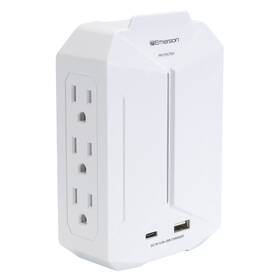 Eap-1000 Emerson 6-outlet And 2-usb Wall Charger