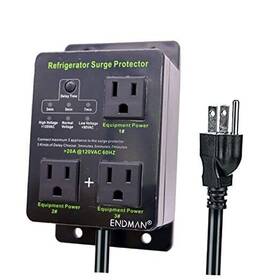 Endman 445012897843 Refrigerator Surge Protector Three Outlet Voltage For Home