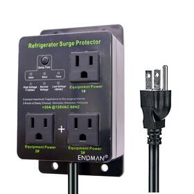 Endman 782846082883 Refrigerator Surge Protector Three Outlet Voltage For Green
